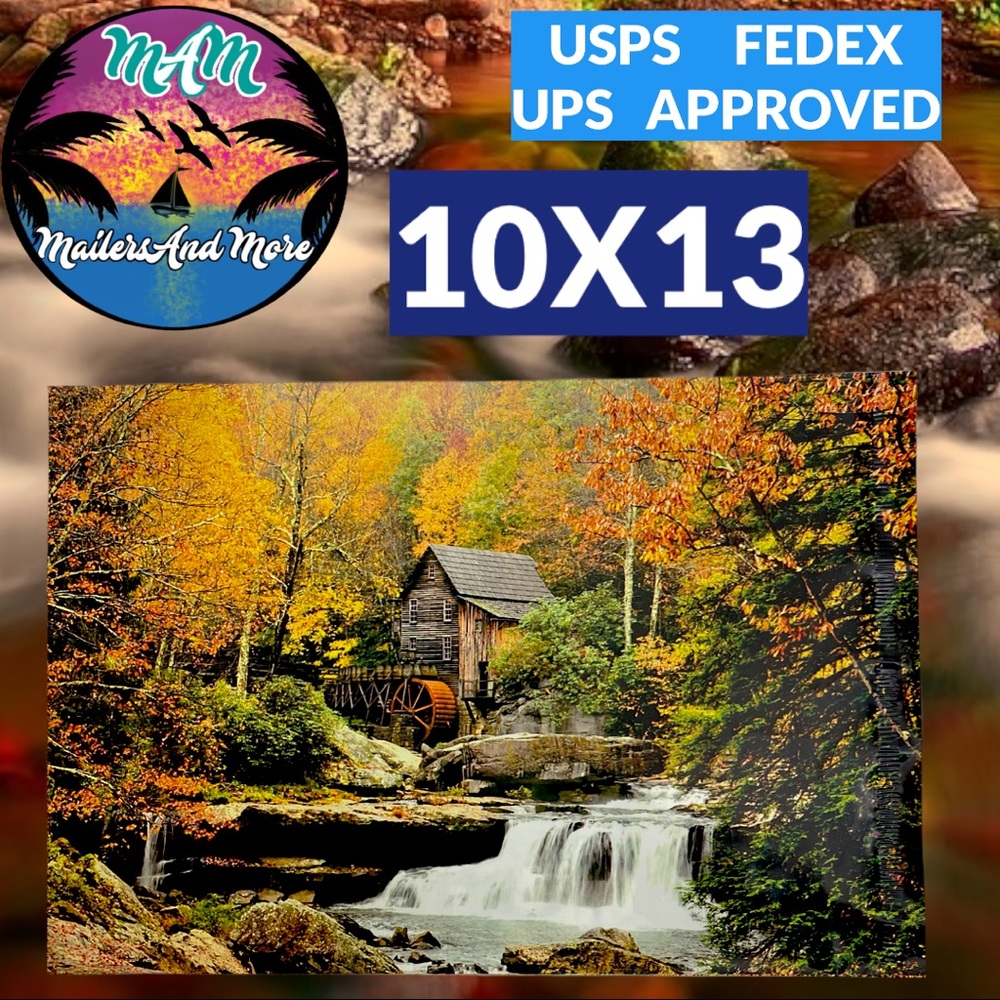 25 10X13 Poly Mailers Glade Creek Grist Mill Autumn, Shipping PRICE IS FIRM Fall - Picture 8 of 10
